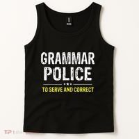 funny Grammar Police Costume Idea Tank Top thumb 2
