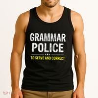 funny Grammar Police Costume Idea Tank Top thumb 3