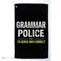 funny Grammar Police Costume Idea Golf Towel thumb 0