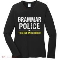 funny Grammar Police Costume Idea Women's Long Sleeve Shirt thumb 0
