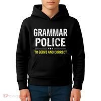 funny Grammar Police Costume Idea Kids Hoodie thumb 4