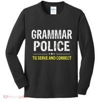 funny Grammar Police Costume Idea Kids Long Sleeve Shirt thumb 0