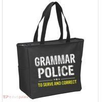 funny Grammar Police Costume Idea Tote Bag thumb 2
