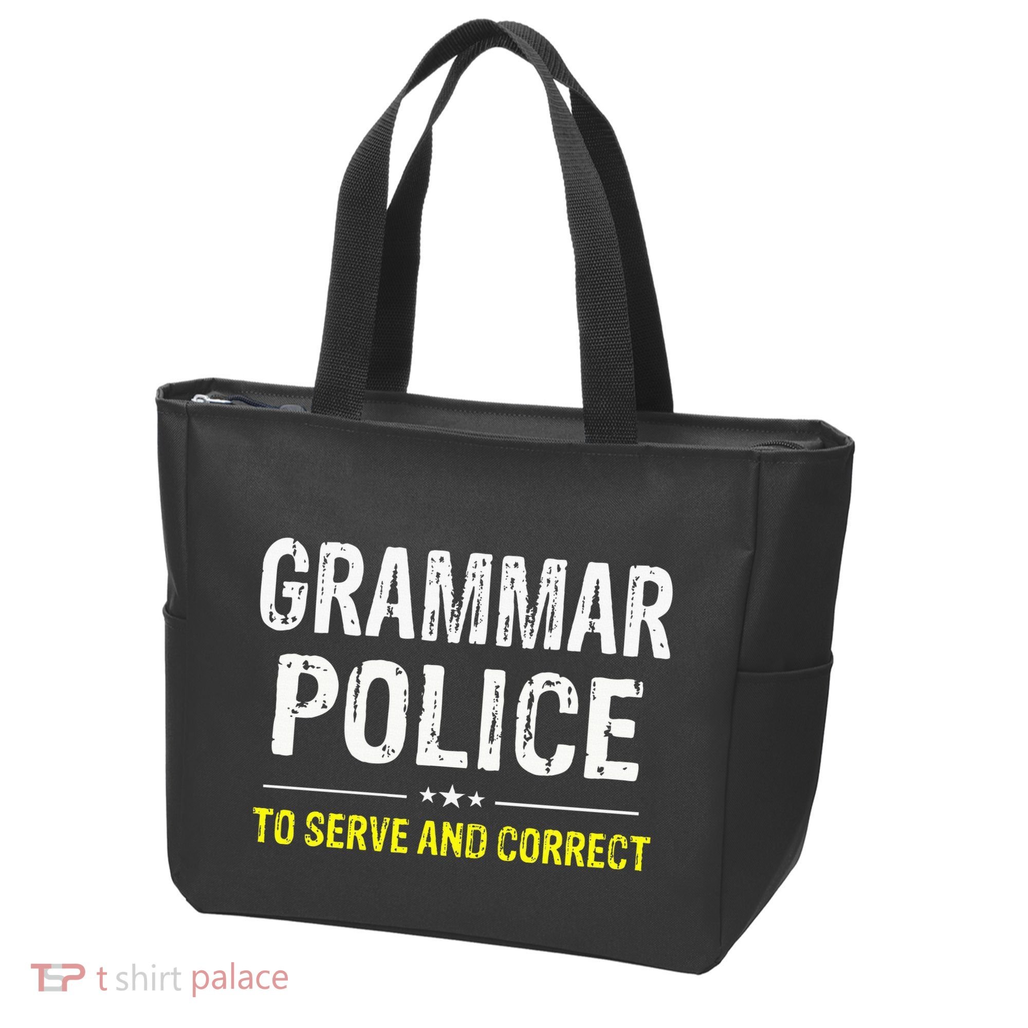 funny Grammar Police Costume Idea Tote Bag