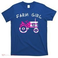 Farm Girl Pink Vintage Tractor Cool Gift Womens Gift T-Shirt thumb 0