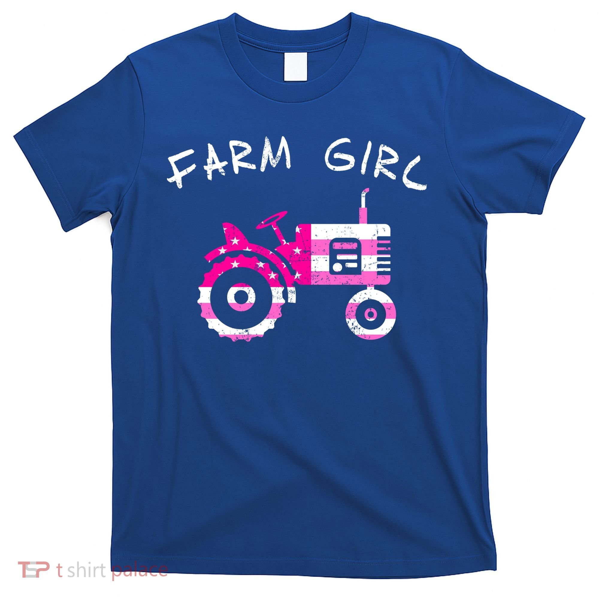 Farm Girl Pink Vintage Tractor Cool Gift Womens Gift T-Shirt