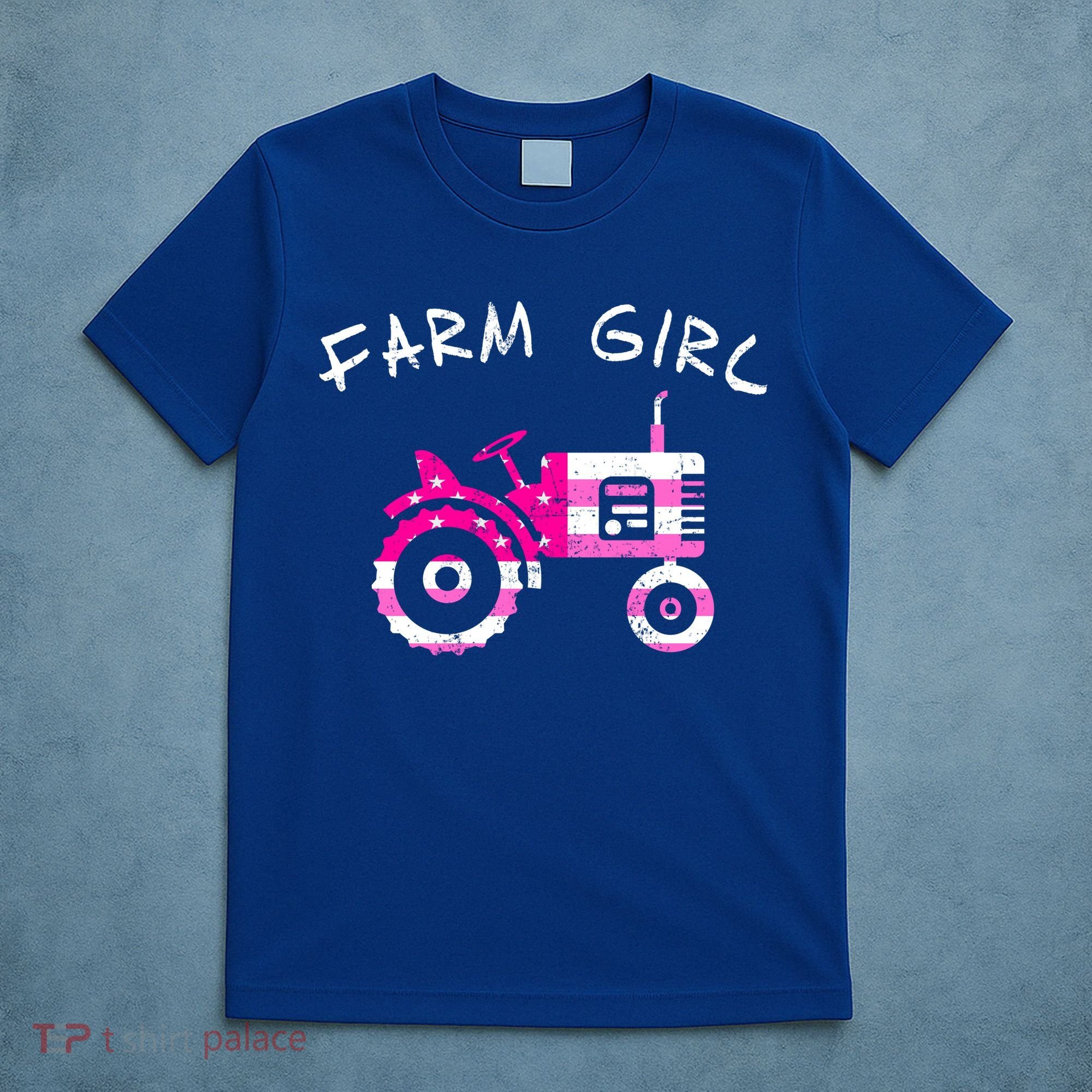 Farm Girl Pink Vintage Tractor Cool Gift Womens Gift T-Shirt