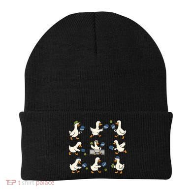 Funny Goose Pickleball Cute Gift Beanie
