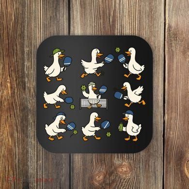 Funny Goose Pickleball Cute Gift Coaster