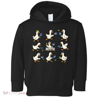 Funny Goose Pickleball Cute Gift Toddler Hoodie