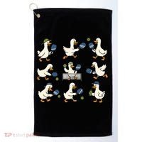 Funny Goose Pickleball Cute Gift Golf Towel thumb 0