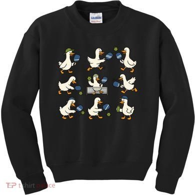 Funny Goose Pickleball Cute Gift Kids Sweatshirt