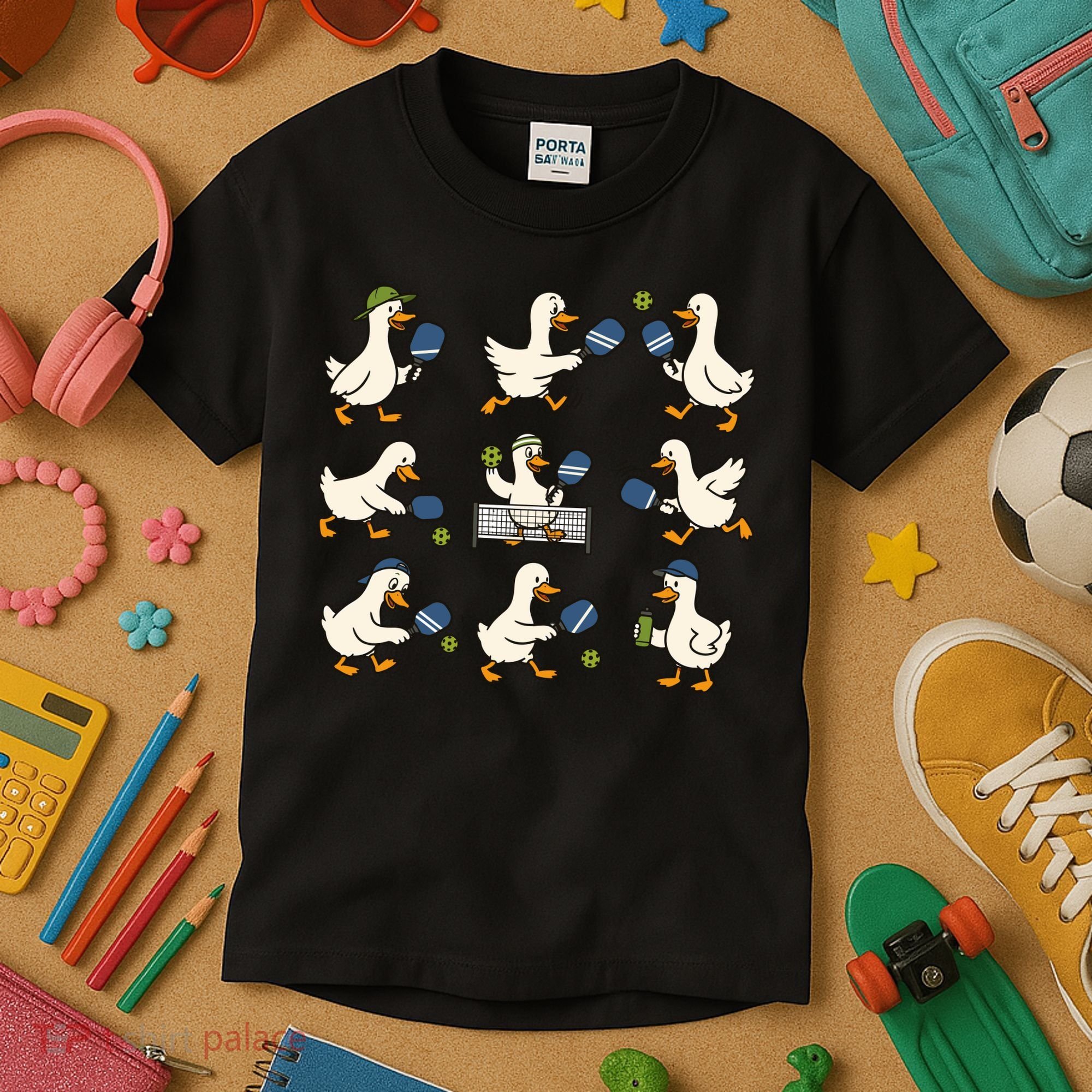 Funny Goose Pickleball Cute Gift Kids T-Shirt