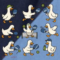 Funny Goose Pickleball Cute Gift Raglan Baseball Sleeve Shirt thumb 2
