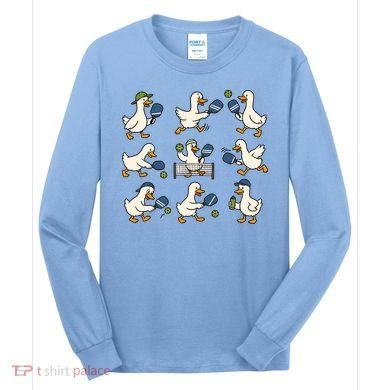Funny Goose Pickleball Cute Gift Long Sleeve Shirt