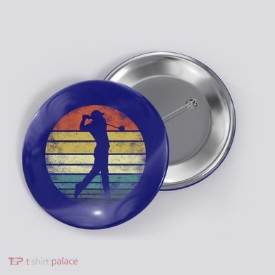 Funny Golf Player Gift Funny Golfer Retro Vintage Style Coach Gift Button