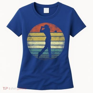 Funny Golf Player Gift Funny Golfer Retro Vintage Style Coach Gift Women's T-Shirt