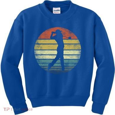 Funny Golf Player Gift Funny Golfer Retro Vintage Style Coach Gift Kids Sweatshirt