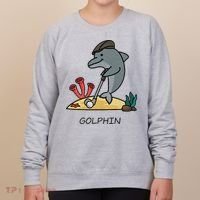 Funny Golphin Quote Golf Cool Dolphin Women's Sweatshirt thumb 0