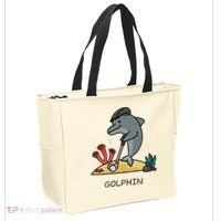 Funny Golphin Quote Golf Cool Dolphin Tote Bag thumb 2