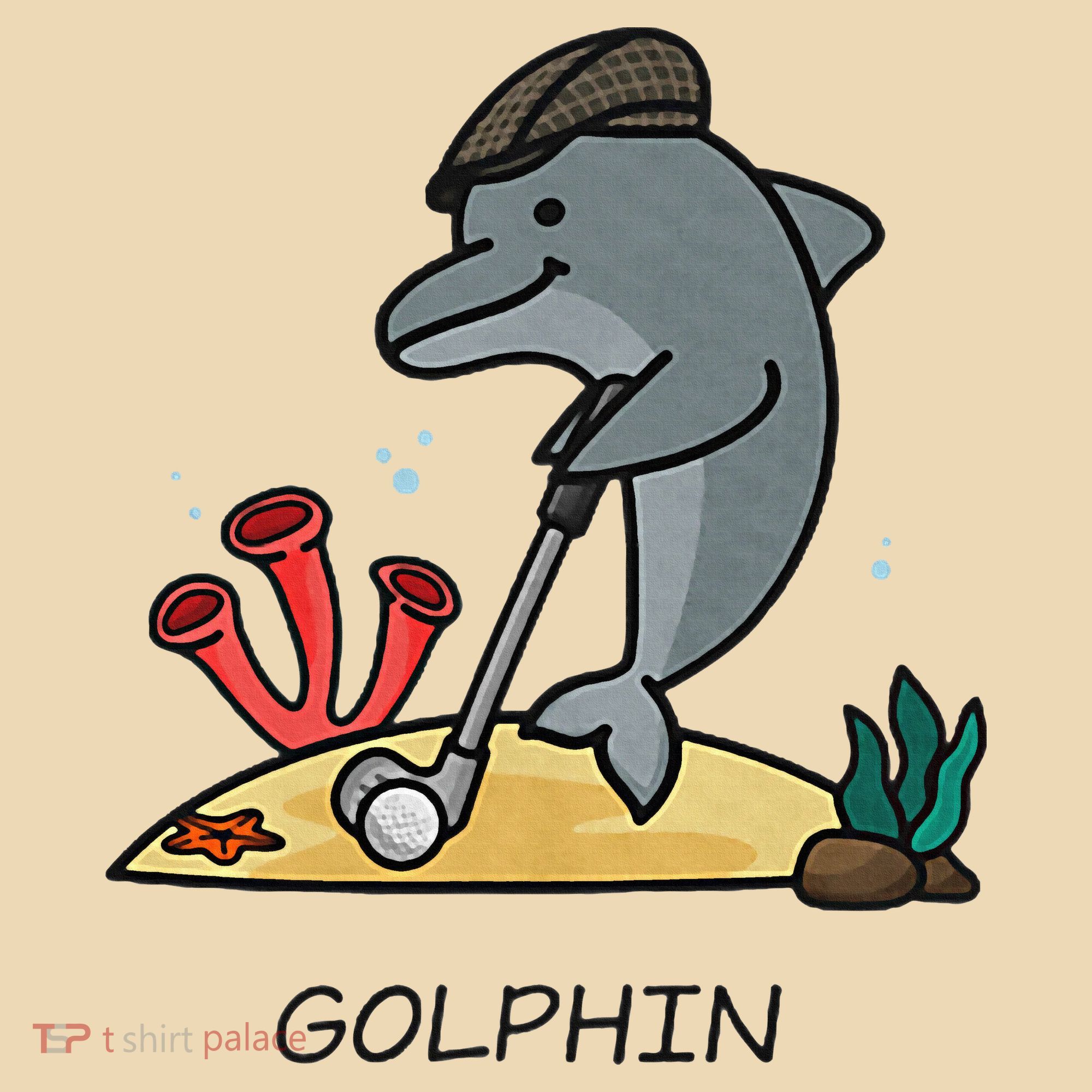 Funny Golphin Quote Golf Cool Dolphin Tote Bag