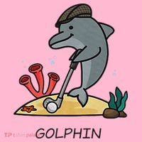 Funny Golphin Quote Golf Cool Dolphin Coaster thumb 2