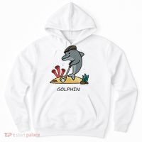 Funny Golphin Quote Golf Cool Dolphin Hoodie thumb 0