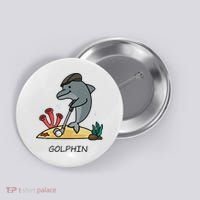Funny Golphin Quote Golf Cool Dolphin Button thumb 0