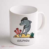 Funny Golphin Quote Golf Cool Dolphin Coffee Mug thumb 1