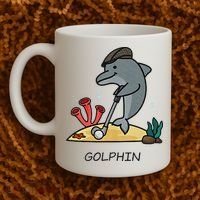Funny Golphin Quote Golf Cool Dolphin Coffee Mug thumb 2