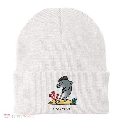 Funny Golphin Quote Golf Cool Dolphin Beanie