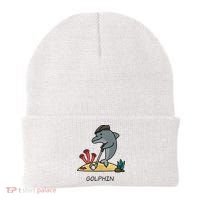 Funny Golphin Quote Golf Cool Dolphin Beanie thumb 0