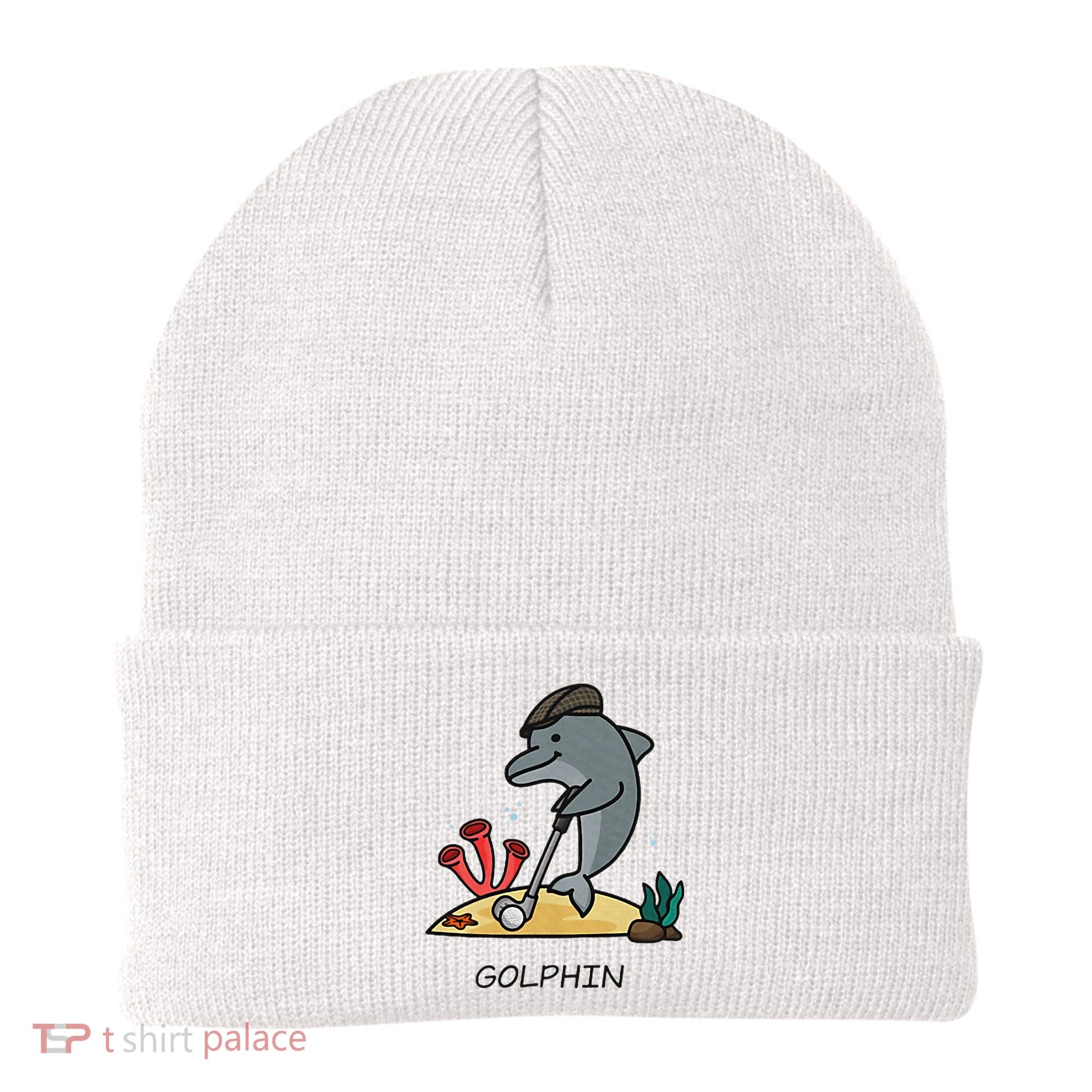 Funny Golphin Quote Golf Cool Dolphin Beanie