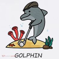 Funny Golphin Quote Golf Cool Dolphin Tumbler thumb 3