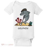 Funny Golphin Quote Golf Cool Dolphin Baby Bodysuit thumb 0