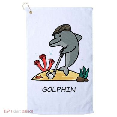 Funny Golphin Quote Golf Cool Dolphin Golf Towel