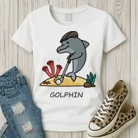 Funny Golphin Quote Golf Cool Dolphin Women's T-Shirt thumb 3