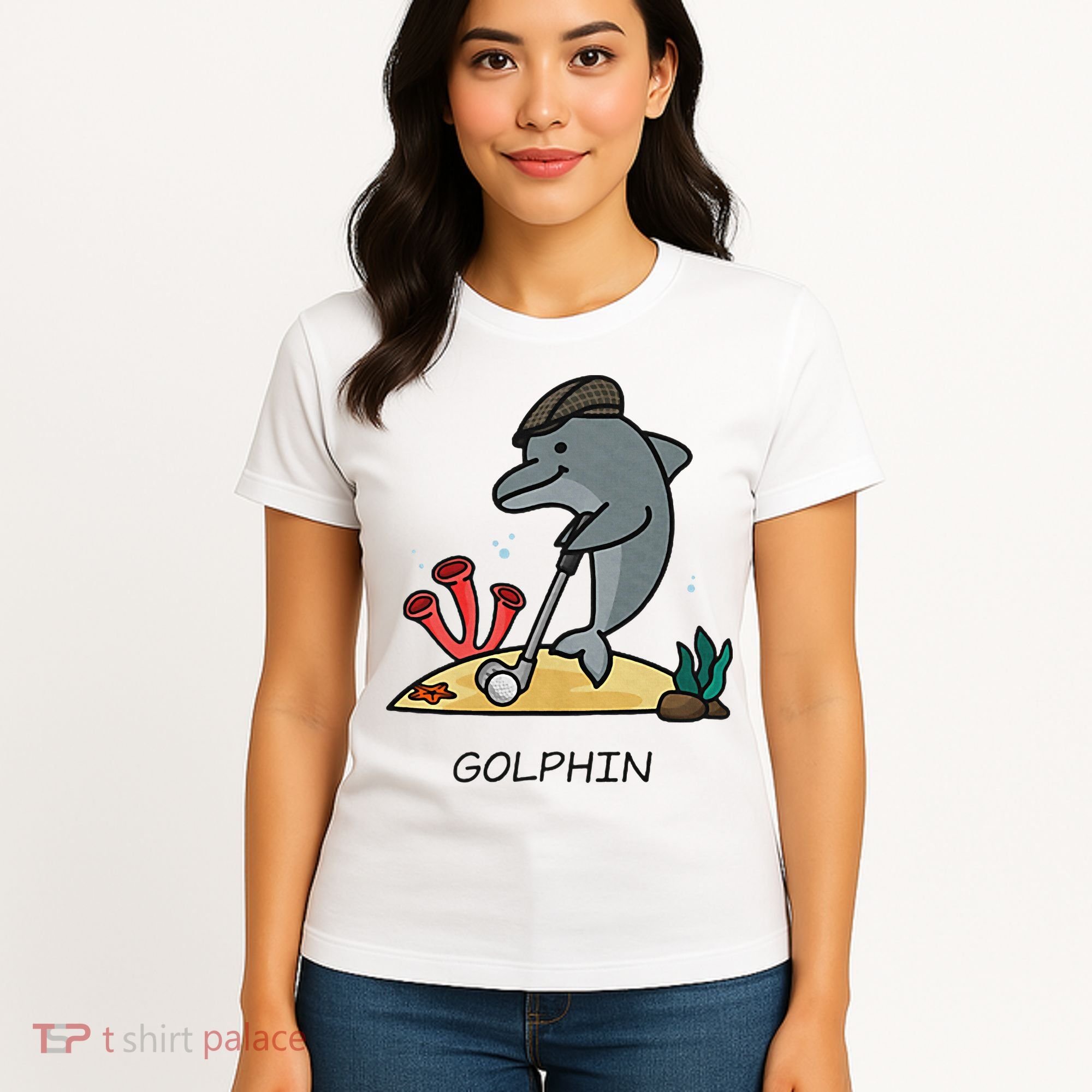 Funny Golphin Quote Golf Cool Dolphin Women's T-Shirt