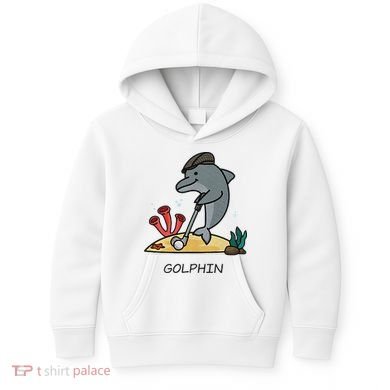 Funny Golphin Quote Golf Cool Dolphin Kids Hoodie