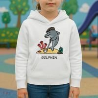 Funny Golphin Quote Golf Cool Dolphin Kids Hoodie thumb 3