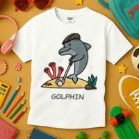 Funny Golphin Quote Golf Cool Dolphin Kids T-Shirt thumb 3