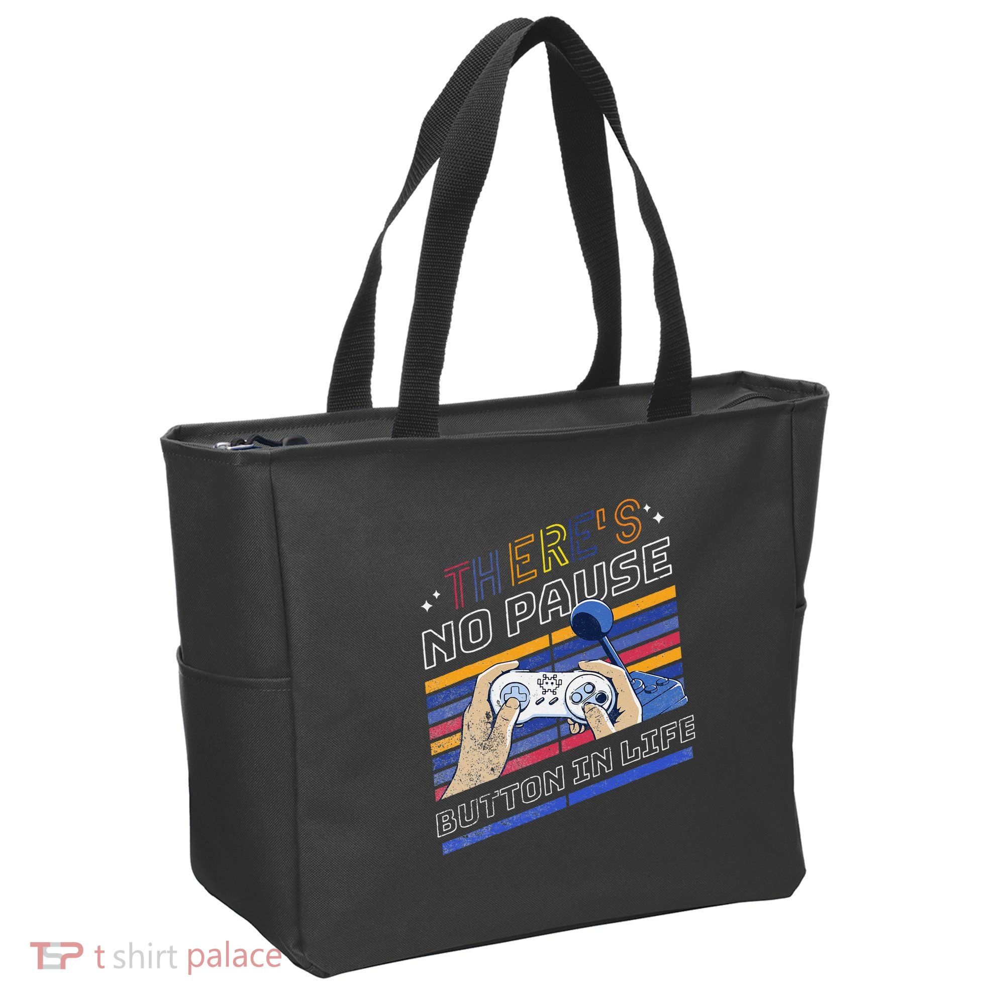 Funny Gamer Quote Motivational Retro Video Gaming Classic Tote Bag