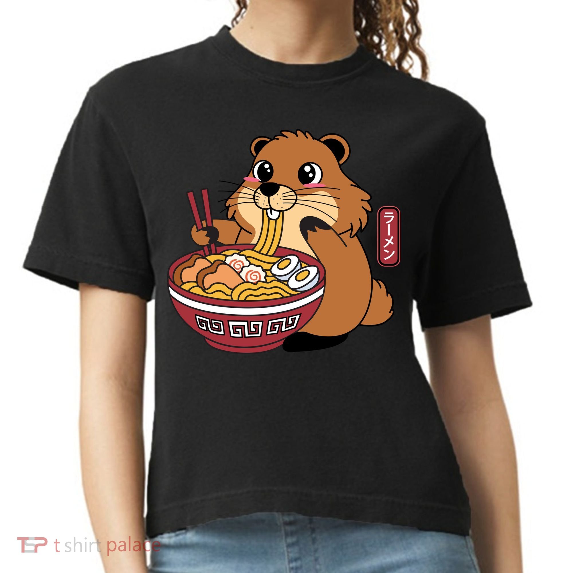 Funny Groundhog Ramen Noodles Comfort Colors Boxy T-Shirt