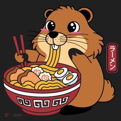 Funny Groundhog Ramen Noodles Comfort Colors Boxy T-Shirt