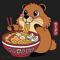 Funny Groundhog Ramen Noodles Women's Sweatshirt thumb 2