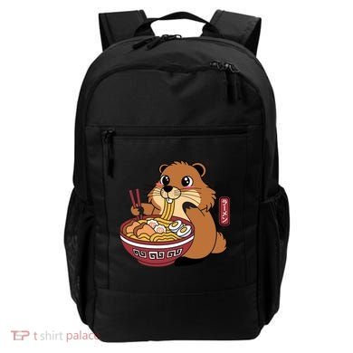 Funny Groundhog Ramen Noodles Backpack