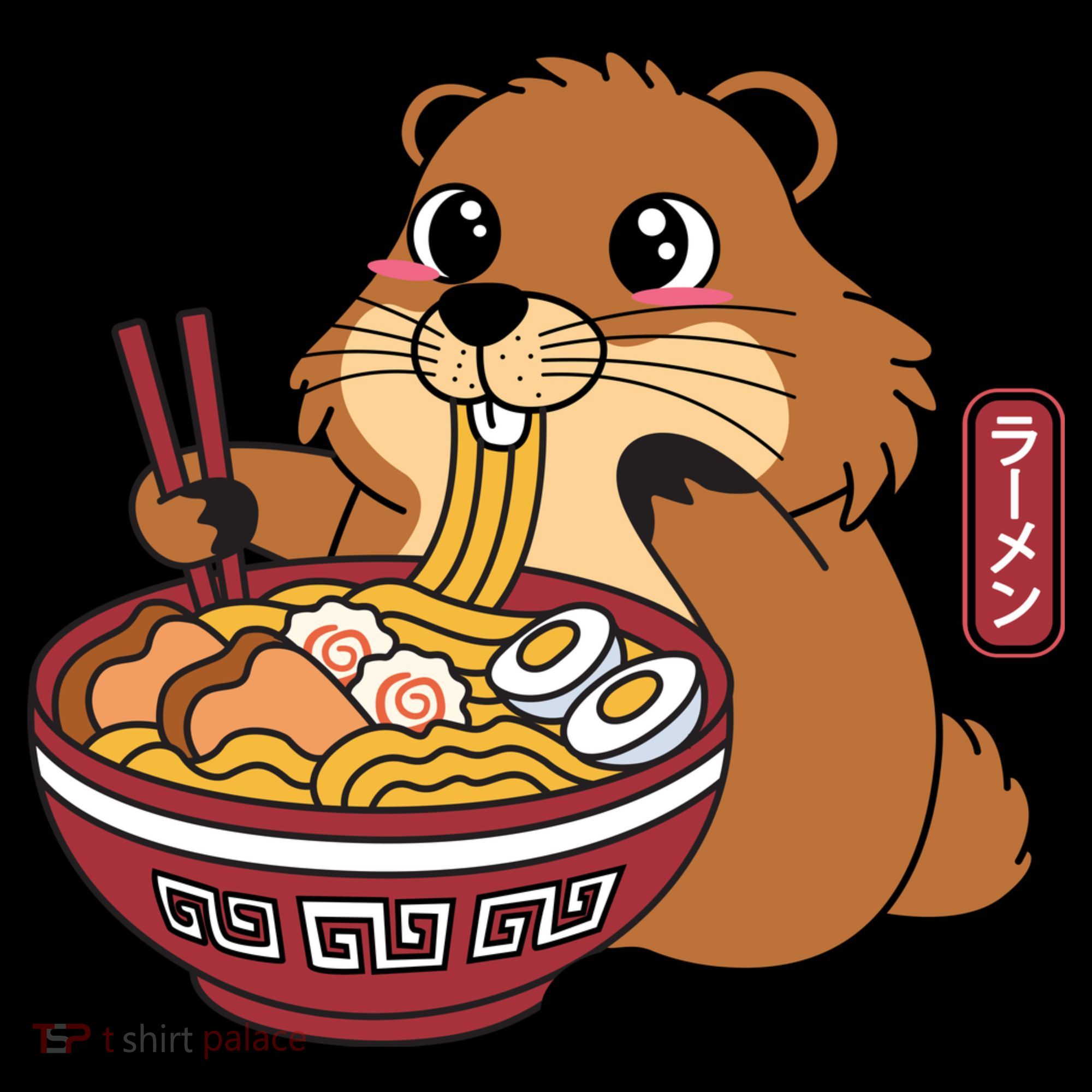 Funny Groundhog Ramen Noodles Backpack