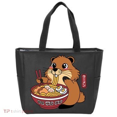 Funny Groundhog Ramen Noodles Tote Bag