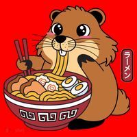 Funny Groundhog Ramen Noodles Santa Hat thumb 1
