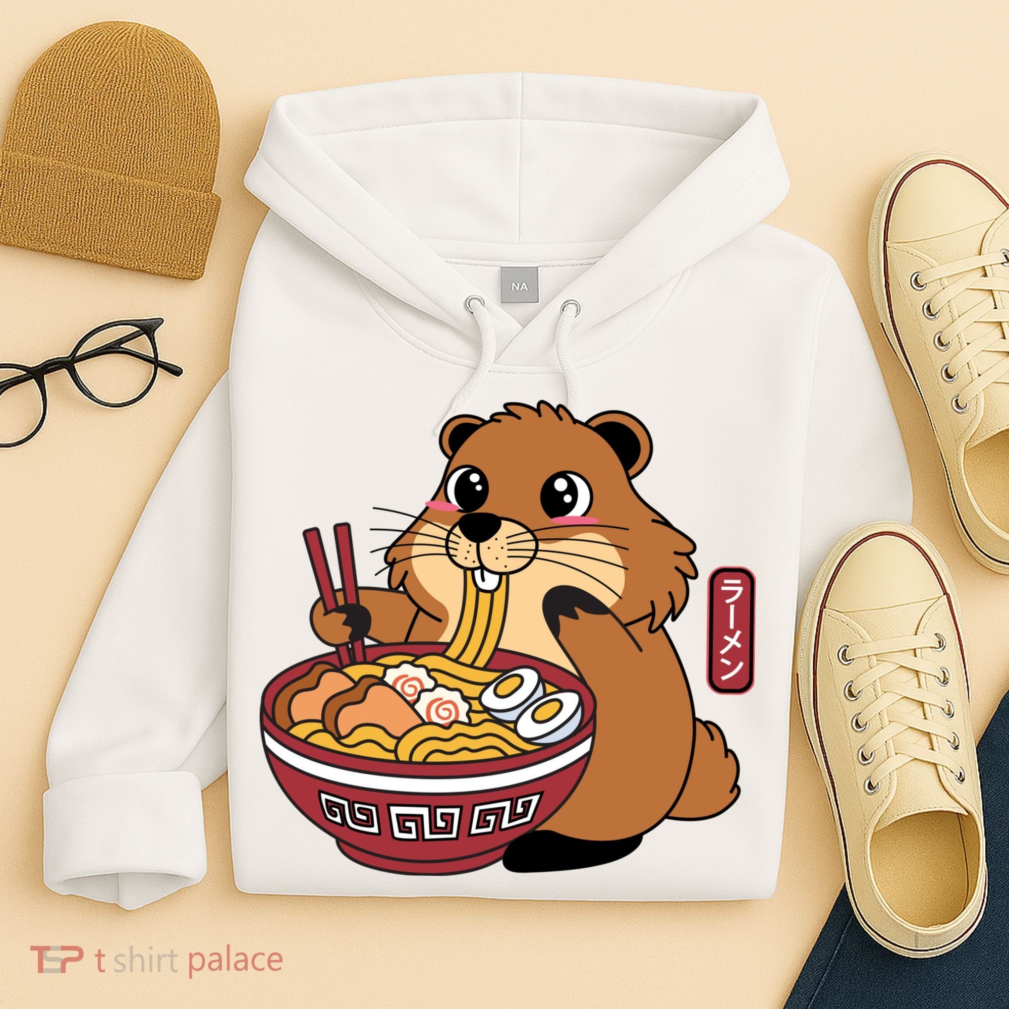 Funny Groundhog Ramen Noodles Hoodie